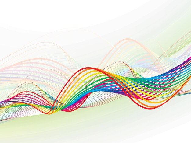 abstract rainbow wave line with space of your text vector illustration