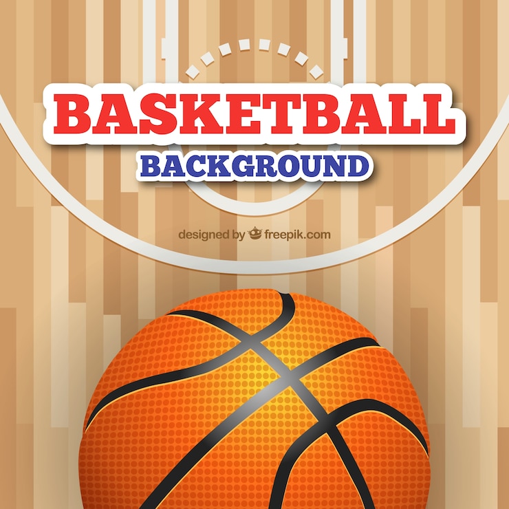 Ilmainen Vektori basketball court background