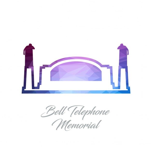 Ilmainen Vektori bell telephone memorial, polygonal