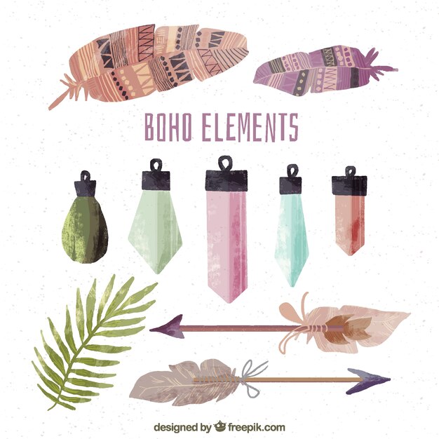 boho ornaments set 