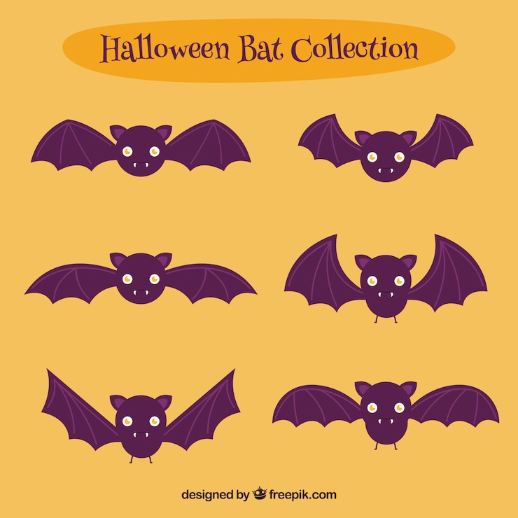 Ilmainen Vektori collection of funny vampire in flat design