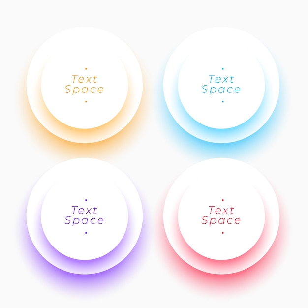 collection of modern circular shape frame with text space
