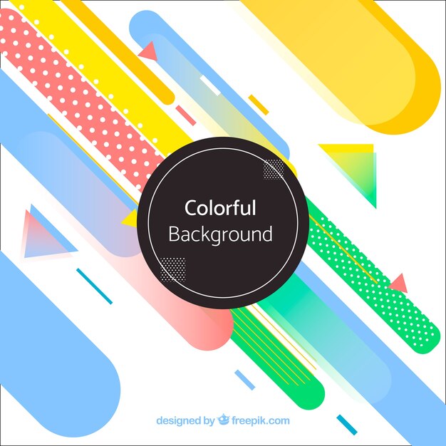colorful background with different shapes