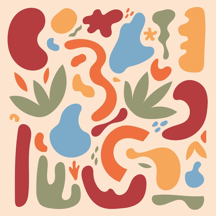 Ilmainen Vektori colorful collection of abstract shapes