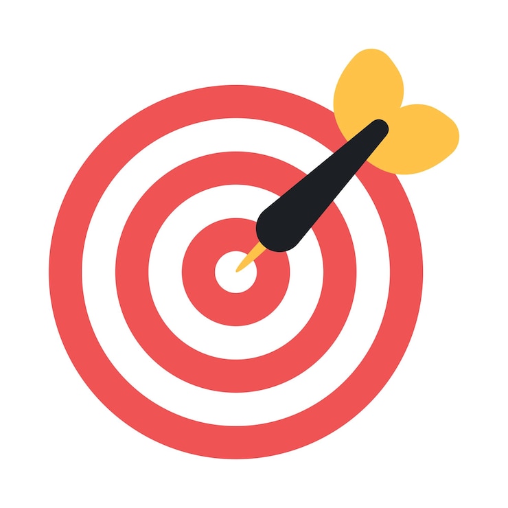 Ilmainen Vektori dart in dartboard