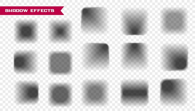 decorative square shape shadow effect in collection