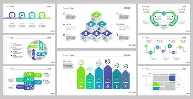 eight planning slide templates set