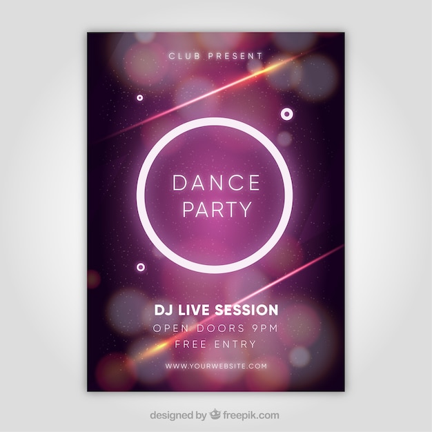 elegant party poster with circle