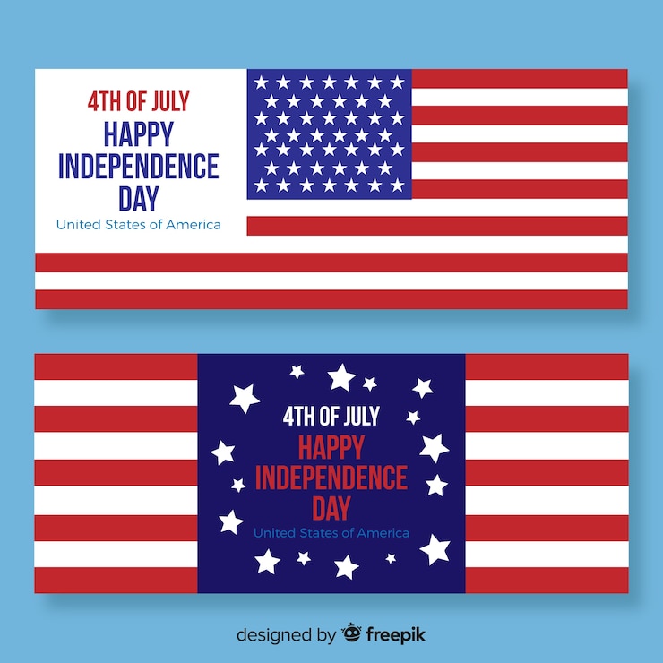 Ilmainen Vektori fourth of july banners