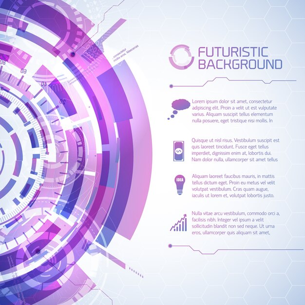 Fururistic Elements Info Background