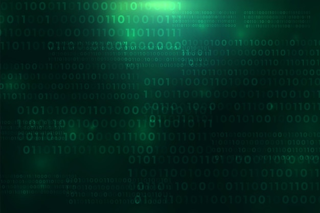 Futuristic binary code matrix pattern background for cyber security