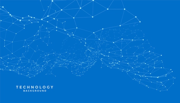 futuristic digital tech polygonal structure blue background design vector