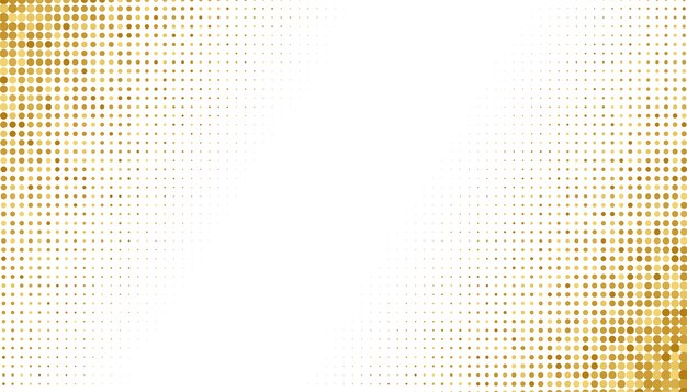 Golden halftone on white background