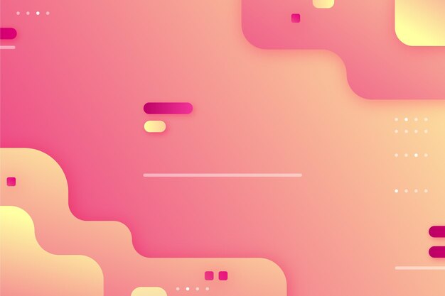 Gradient abstract background with different shapes