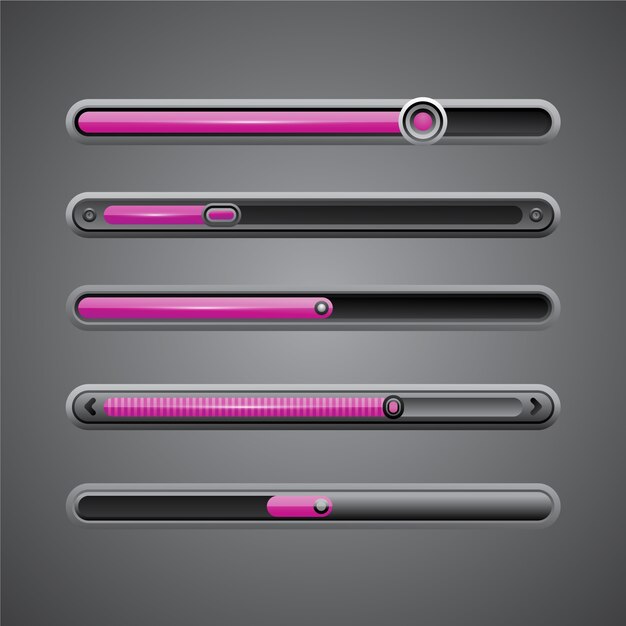 gradient colored ui sliders collection