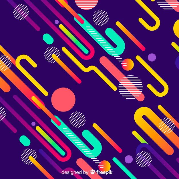 gradient dynamic flat style background