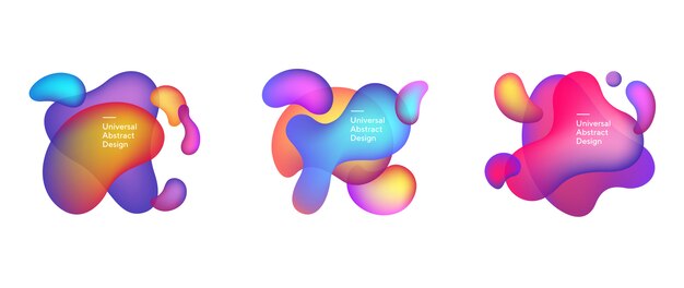 gradient liquid composition of abstract elements