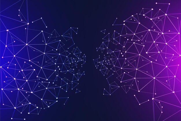 gradient network connection background