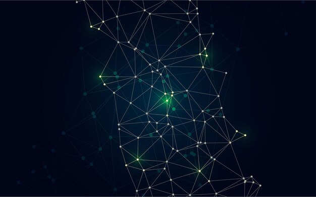 green technology background creative lighting template background vector illustration