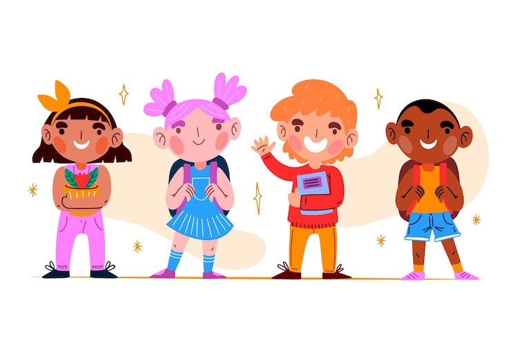 Ilmainen Vektori hand drawn children back to school concept