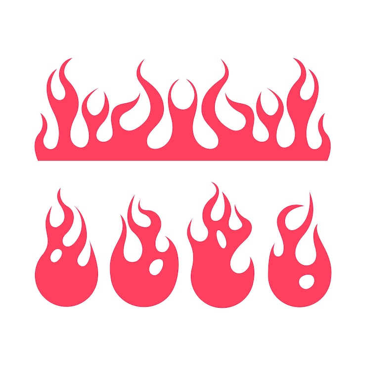 Ilmainen Vektori hand drawn flame silhouette illustration