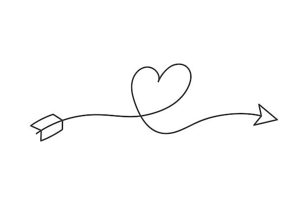 Heart Doodle Arrow