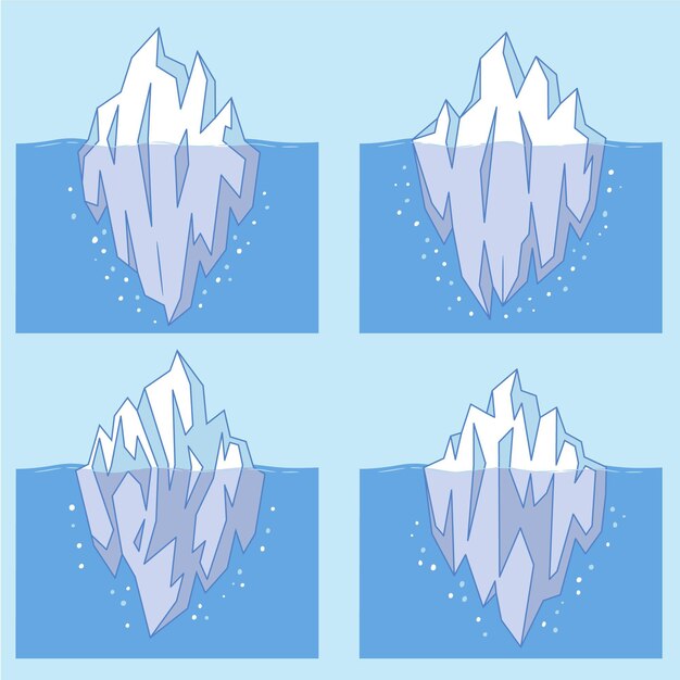 iceberg collection illustration concept
