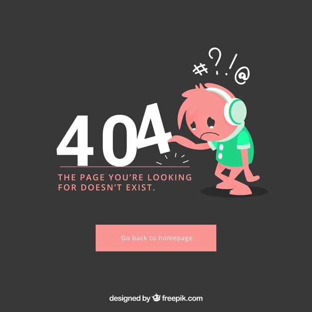 Kaksiulotteinen 404-virheen mallipohja