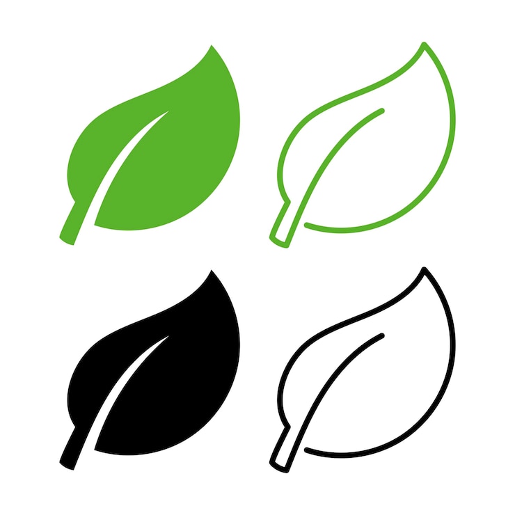 Ilmainen Vektori leaf multiple colours set