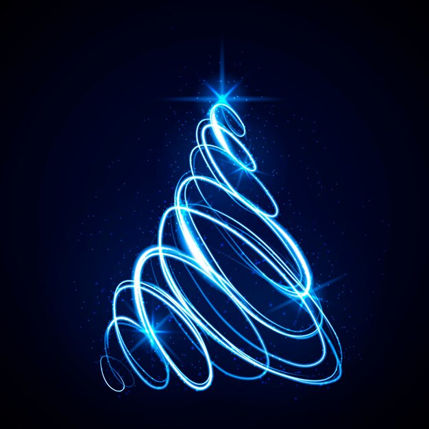 Light trail christmas tree