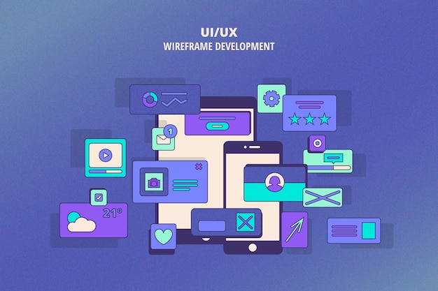linear flat ui/ux background