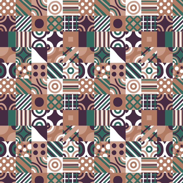 Litteä geometrinen mosaiikkikuvio
