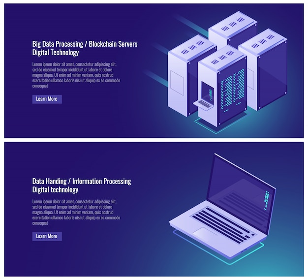 Massadatan käsittely, lohkoketju, digitaalinen teknologia, palvelinhuoneen räkki