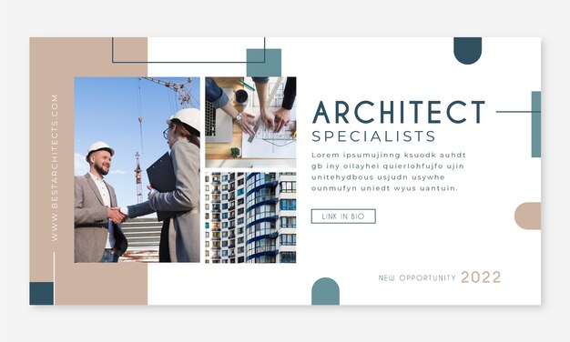 minimal architecture development facebook template