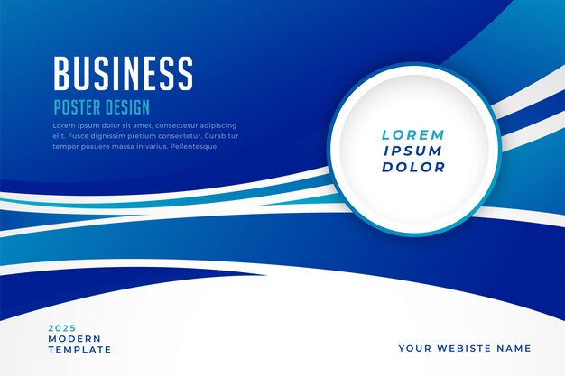 Modern blue business presentation template