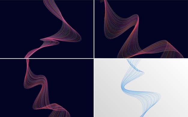 Modern wave curve abstract presentation background Pack