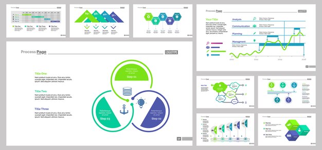 Nine Planning Slide Templates Set