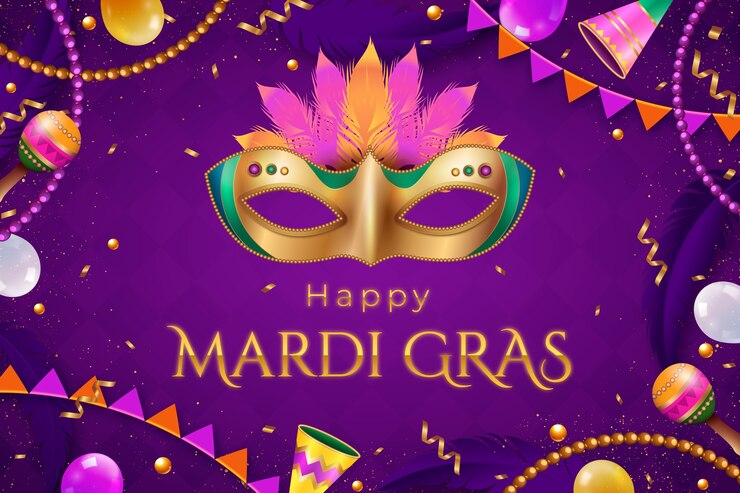 Ilmainen Vektori realistic mardi gras background