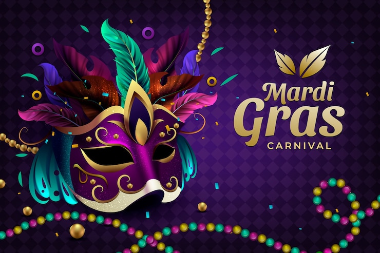 Ilmainen Vektori realistic mardi gras fest background