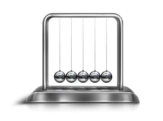 realistic metal spheres illustration