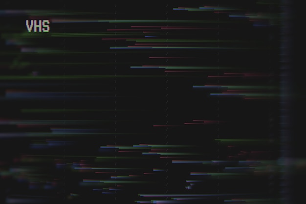 Realistic vhs effect background