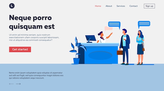 Receptionist job  illustration