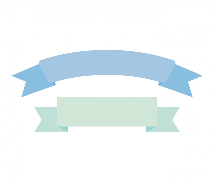 Ilmainen Vektori ribbon frame decoration isolated icon