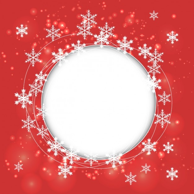 rounded frame on a red background