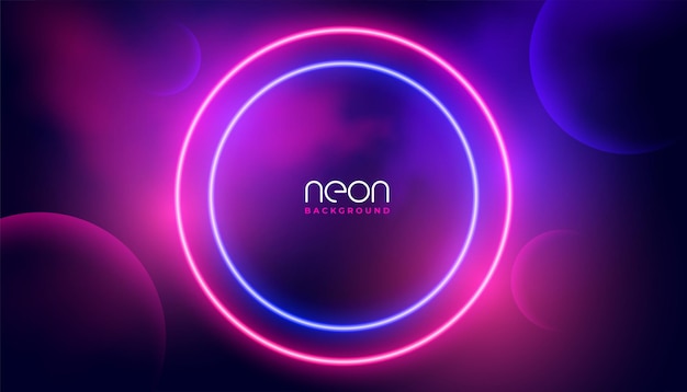 sci fi glowing round frame background with planet and smoke effect