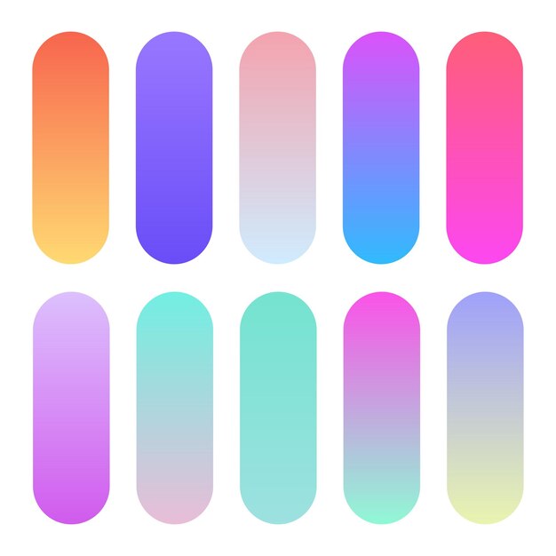 set of multicolor gradients