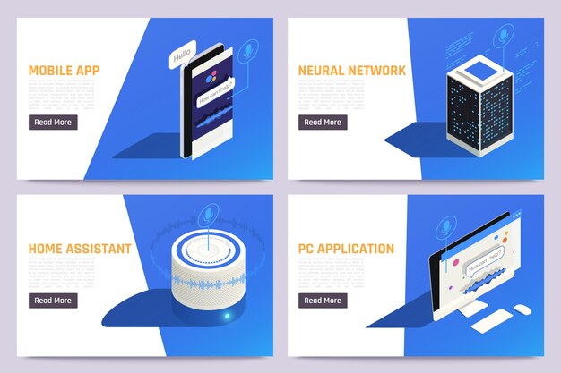 smart home voice assistant banner illustration