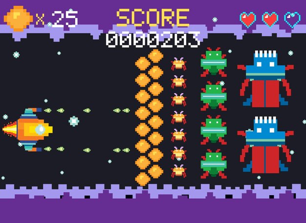space game user interface template