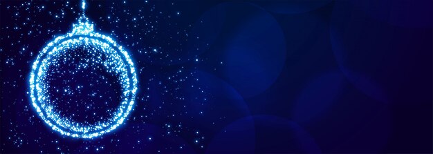 Sparkle christmas ball for xmas festival banner