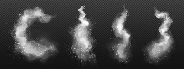 splash of white powder dust or snow